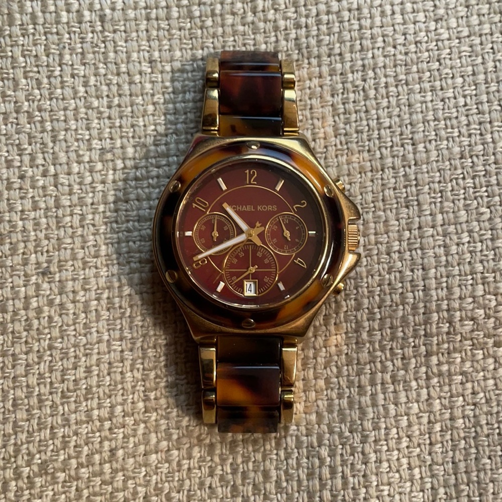 Michael Kors chronographic tortoise acrylic MK5448
